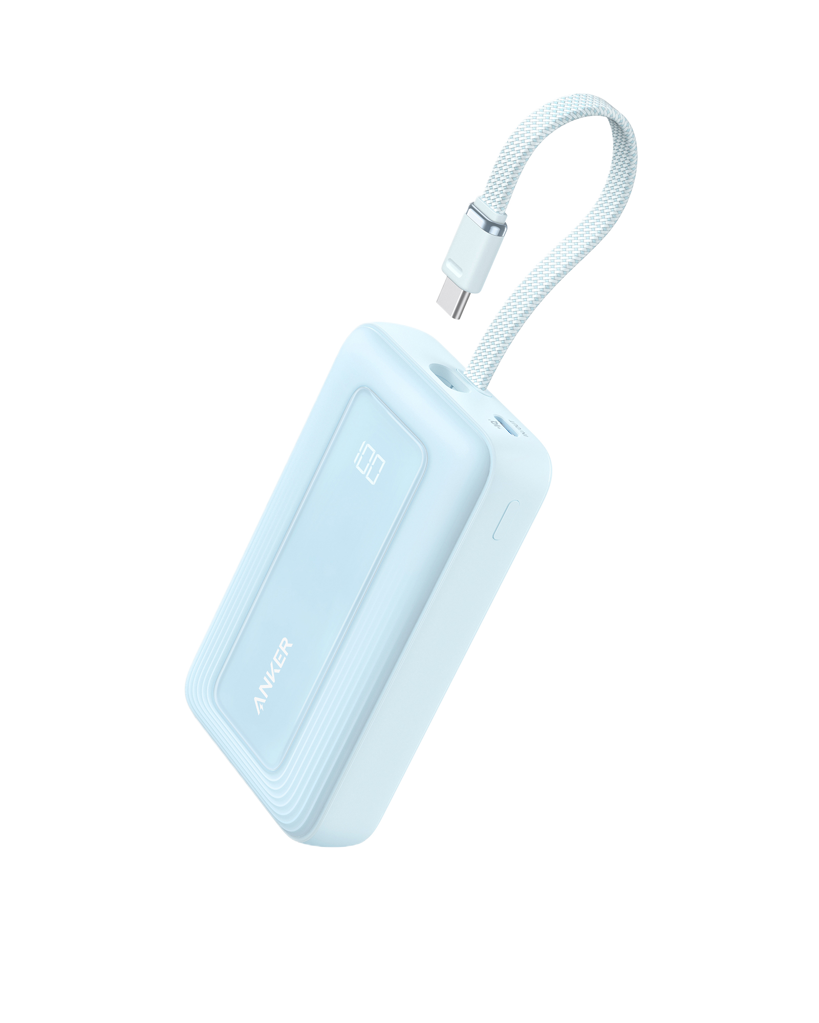 Anker Zolo Power Bank (10K, 30W, Built-In USB-C Cable)