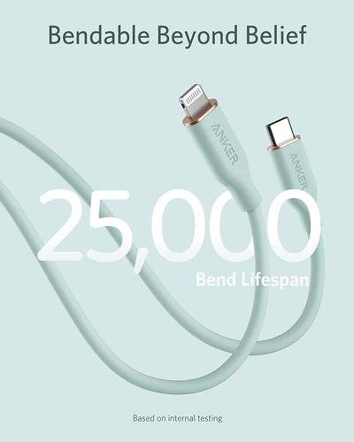 Anker 641 USB-C to Lightning Cable (Flow, 3 ft Silicone)