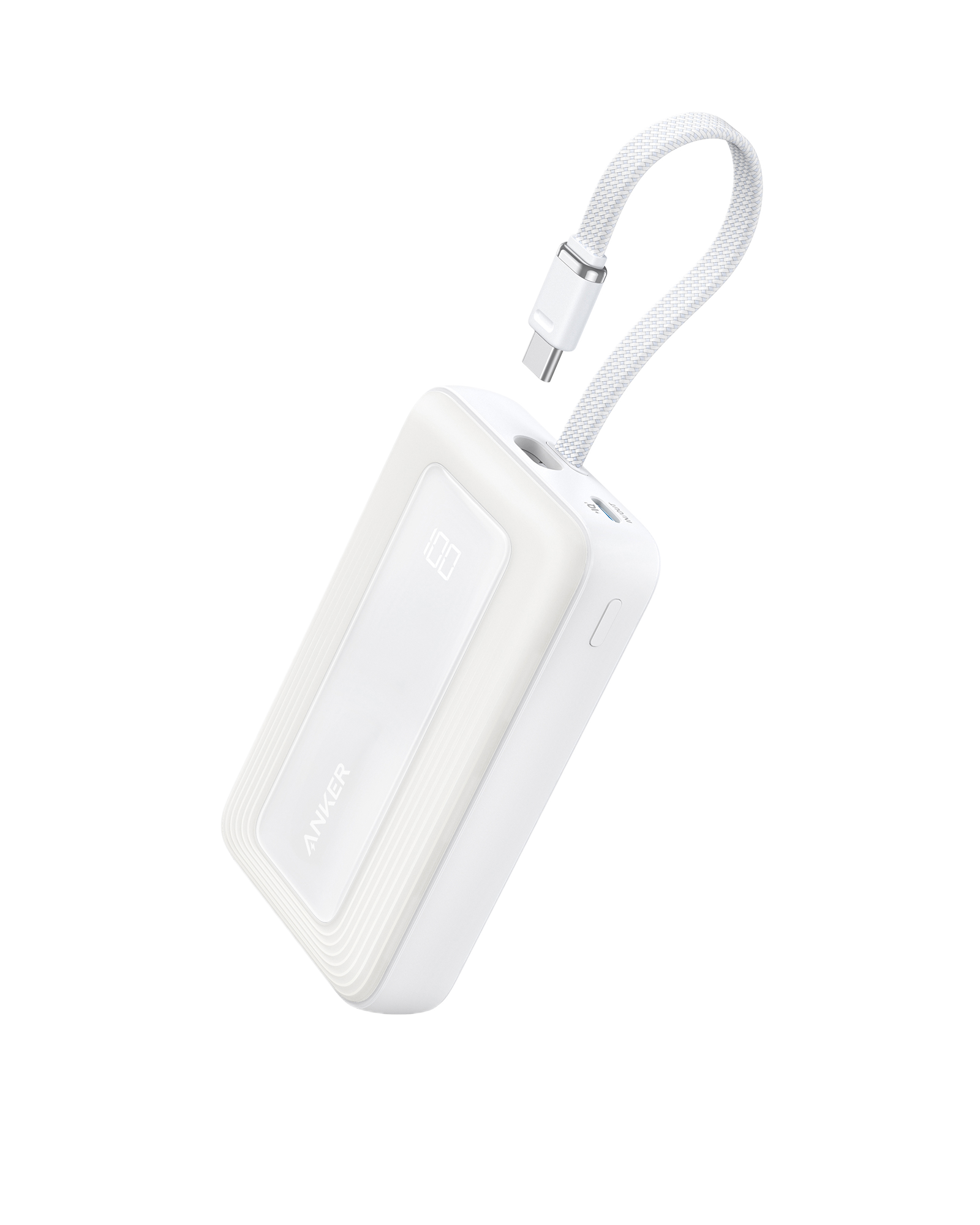 Anker Zolo Power Bank (10K, 30W, Built-In USB-C Cable)