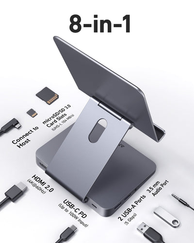 Anker 551 USB-C Hub (8-in-1, Tablet Stand)
