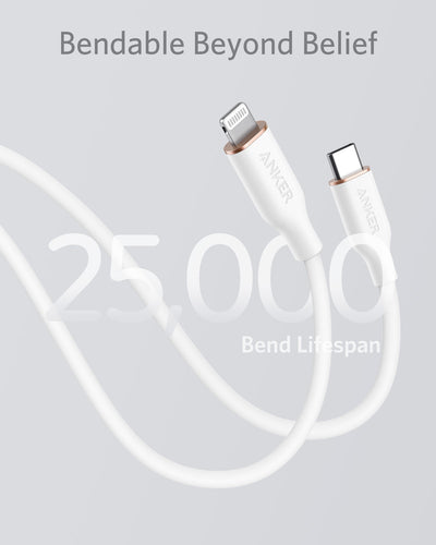 Anker 641 USB-C to Lightning Cable (Flow, 3 ft Silicone)