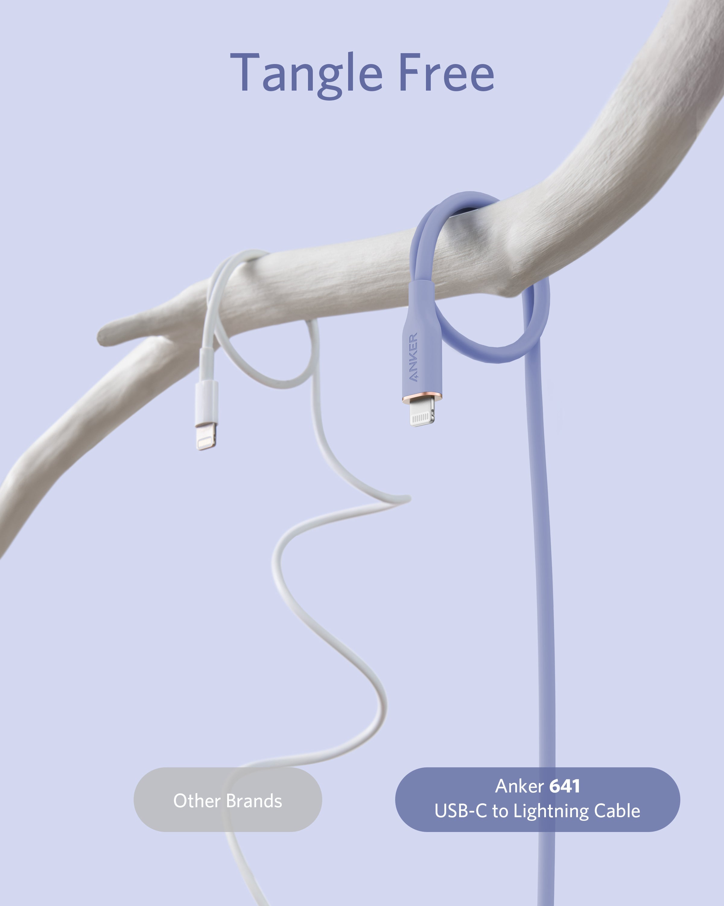 Anker 641 USB-C to Lightning Cable (Flow, 3 ft Silicone)