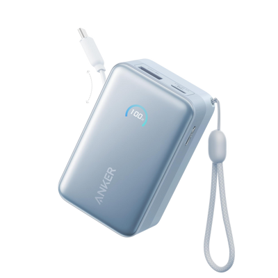 Anker Nano Power Bank (10K, 45W, Built-In Retractable USB-C Cable)